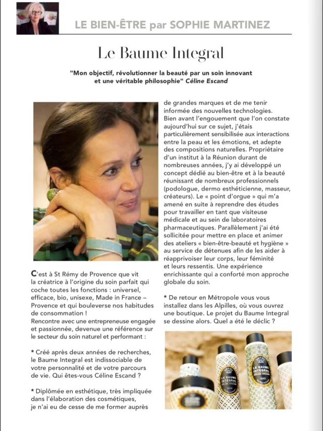 Le Baume Intégral à l’honneur dans Zoé Mag ! ✨

Nous sommes ravis de partager avec vous la parution de notre soin universel, Le Baume Intégral, dans Zoé Mag. Un article signé Sophie Martinez qui met en lumière notre engagement pour une beauté naturelle et authentique 😊

Découvrez comment notre baume multi-usages, riche en ingrédients biologiques, s’intègre parfaitement dans une routine de soins respectueuse de la peau et de l’environnement 🍃

#lebaume #zoemag #beautenaturel #cosmetiquebio #soinuniversel #soinmultiusages #skincare #skincarelovers #madeinprovence #cleanbeautyproducts